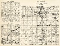 Lincoln County Outline - Skanawan, King, Wisconsin State Atlas 1930c